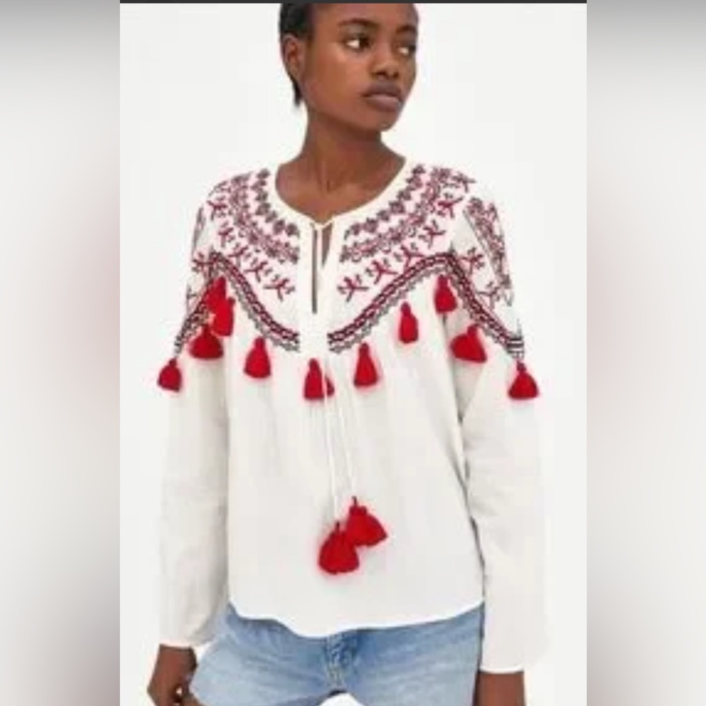 ZARA COTTON TOP - Picture 4 of 9